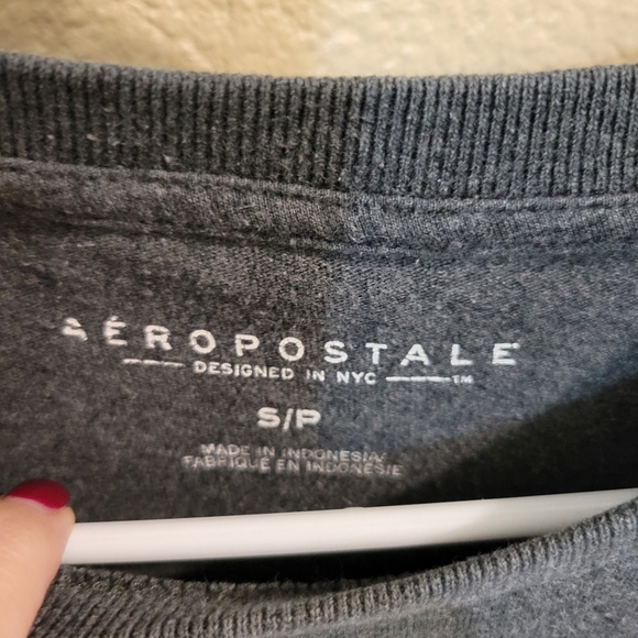Aeropostale Men Aero NYC 87 Dark Gray/ Charcoal Short Sleeve T-Shirt Size Small - Picture 5 of 6